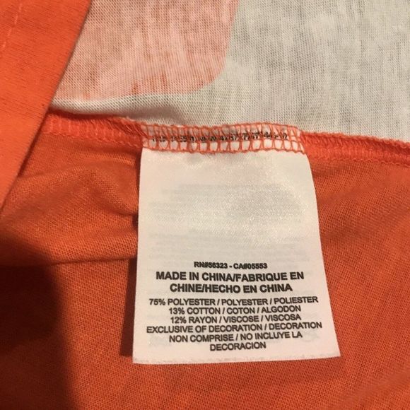 Nike Womens Dri-Fit Loose Fit Racerback Tank Top Size Small Orange White - Picture 5 of 5